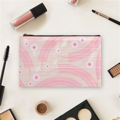 Background Non Seamless Pattern Pink Cosmetic Bag (medium)