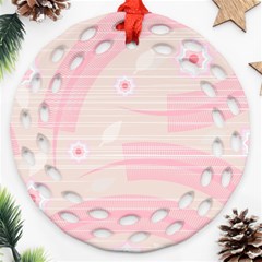 Background Non Seamless Pattern Pink Round Filigree Ornament (two Sides)