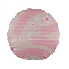 Background Non Seamless Pattern Pink Standard 15  Premium Flano Round Cushions by Pakrebo