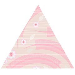 Background Non Seamless Pattern Pink Wooden Puzzle Triangle