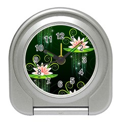 Background Non Seamless Pattern Travel Alarm Clock