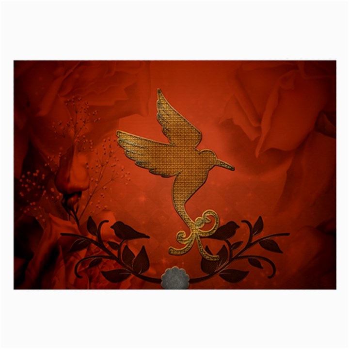 Elegant Decorative Bird Large Glasses Cloth (2 Sides)