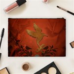 Elegant Decorative Bird Cosmetic Bag (Large) Back