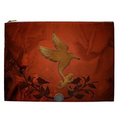 Elegant Decorative Bird Cosmetic Bag (xxl) by FantasyWorld7