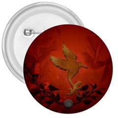 Elegant Decorative Bird 3  Buttons by FantasyWorld7