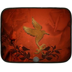 Elegant Decorative Bird Fleece Blanket (mini) by FantasyWorld7