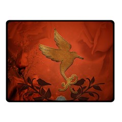 Elegant Decorative Bird Fleece Blanket (small) by FantasyWorld7