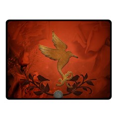 Elegant Decorative Bird Double Sided Fleece Blanket (small)  by FantasyWorld7