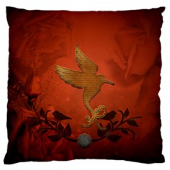 Elegant Decorative Bird Standard Flano Cushion Case (two Sides) by FantasyWorld7