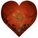 Elegant Decorative Bird Wooden Puzzle Heart