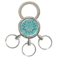 Lotus  Bloom Lagoon Of Soft Warm Clear Peaceful Water 3-ring Key Chain by pepitasart