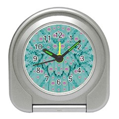 Lotus  Bloom Lagoon Of Soft Warm Clear Peaceful Water Travel Alarm Clock by pepitasart