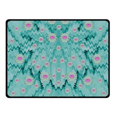 Lotus  Bloom Lagoon Of Soft Warm Clear Peaceful Water Fleece Blanket (small) by pepitasart