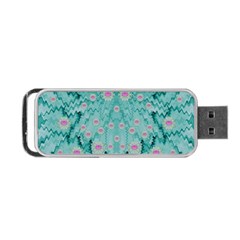 Lotus  Bloom Lagoon Of Soft Warm Clear Peaceful Water Portable Usb Flash (two Sides) by pepitasart