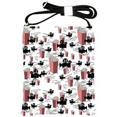 Movies And Popcorn Shoulder Sling Bag by bloomingvinedesign