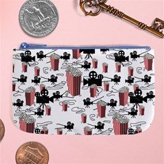 Movies And Popcorn Large Coin Purse by bloomingvinedesign