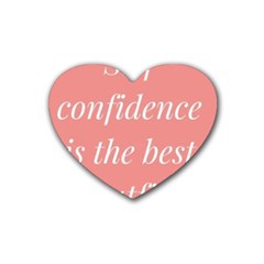 Self Confidence  Rubber Coaster (heart)  by Abigailbarryart