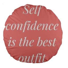 Self Confidence  Large 18  Premium Round Cushions by Abigailbarryart