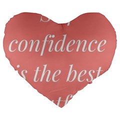 Self Confidence  Large 19  Premium Heart Shape Cushions by Abigailbarryart