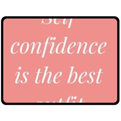 Self Confidence  Double Sided Fleece Blanket (large)  by Abigailbarryart