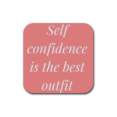 Self Confidence  Rubber Coaster (square) 