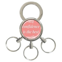 Self Confidence  3-ring Key Chain by Abigailbarryart