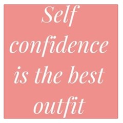 Self Confidence  Large Satin Scarf (square) by Abigailbarryart