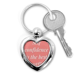 Self Confidence  Key Chain (heart) by Abigailbarryart