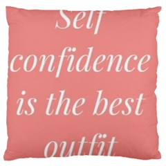 Self Confidence  Large Cushion Case (two Sides) by Abigailbarryart