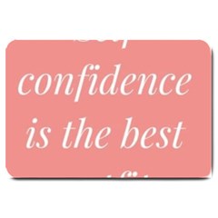 Self Confidence  Large Doormat  by Abigailbarryart