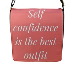 Self Confidence  Flap Closure Messenger Bag (l) by Abigailbarryart