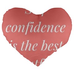 Self Confidence  Large 19  Premium Flano Heart Shape Cushions by Abigailbarryart