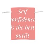 Self confidence  Lightweight Drawstring Pouch (L) Back