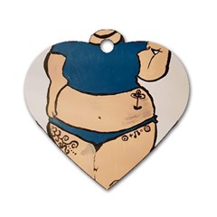 Sassy Dog Tag Heart (two Sides)