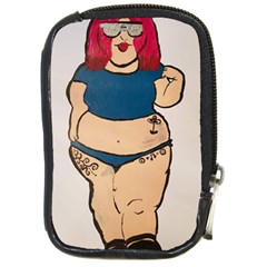 Sassy Compact Camera Leather Case by Abigailbarryart