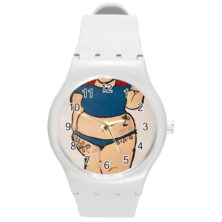 Sassy Round Plastic Sport Watch (M)