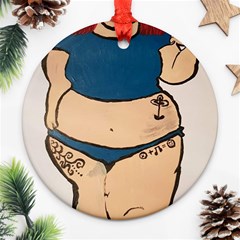 Sassy Ornament (round) by Abigailbarryart