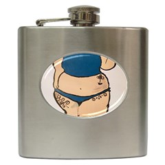 Sassy Hip Flask (6 Oz) by Abigailbarryart