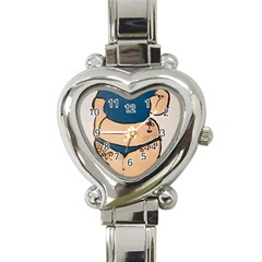 Sassy Heart Italian Charm Watch by Abigailbarryart