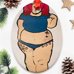 Sassy Ornament (oval) by Abigailbarryart