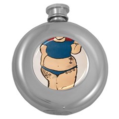 20190101 232308 Round Hip Flask (5 Oz) by Abigailbarryart