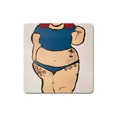 Sexy N Sassy Square Magnet by Abigailbarryart