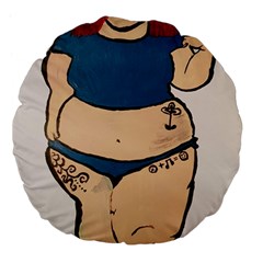 Sexy N Sassy Large 18  Premium Flano Round Cushions by Abigailbarryart