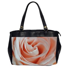 Soft Pink Rose Close Up Oversize Office Handbag (2 Sides) by bloomingvinedesign