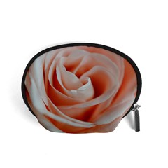 Soft Pink Rose Close Up Accessory Pouch (small) by bloomingvinedesign