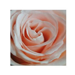 Soft Pink Rose Close Up Small Satin Scarf (square) by bloomingvinedesign