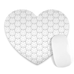 Hexagon Geometric Shape Heart Mousepads