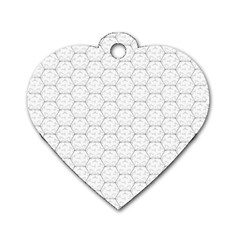 Hexagon Geometric Shape Dog Tag Heart (Two Sides)