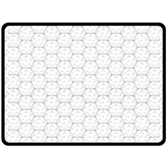 Hexagon Geometric Shape Fleece Blanket (Large) 