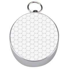 Hexagon Geometric Shape Silver Compasses